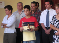 Filtro para acampadas (Filtro de agua artesanal), de Yariel Corrales Tejada, de noveno grado en la Escuela Secundaria Bsica Urbana Conrado Bentez, Sancti Spritus.